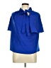 Unbranded 100% Polyester Blue Short Sleeve Blouse Size M - photo 1