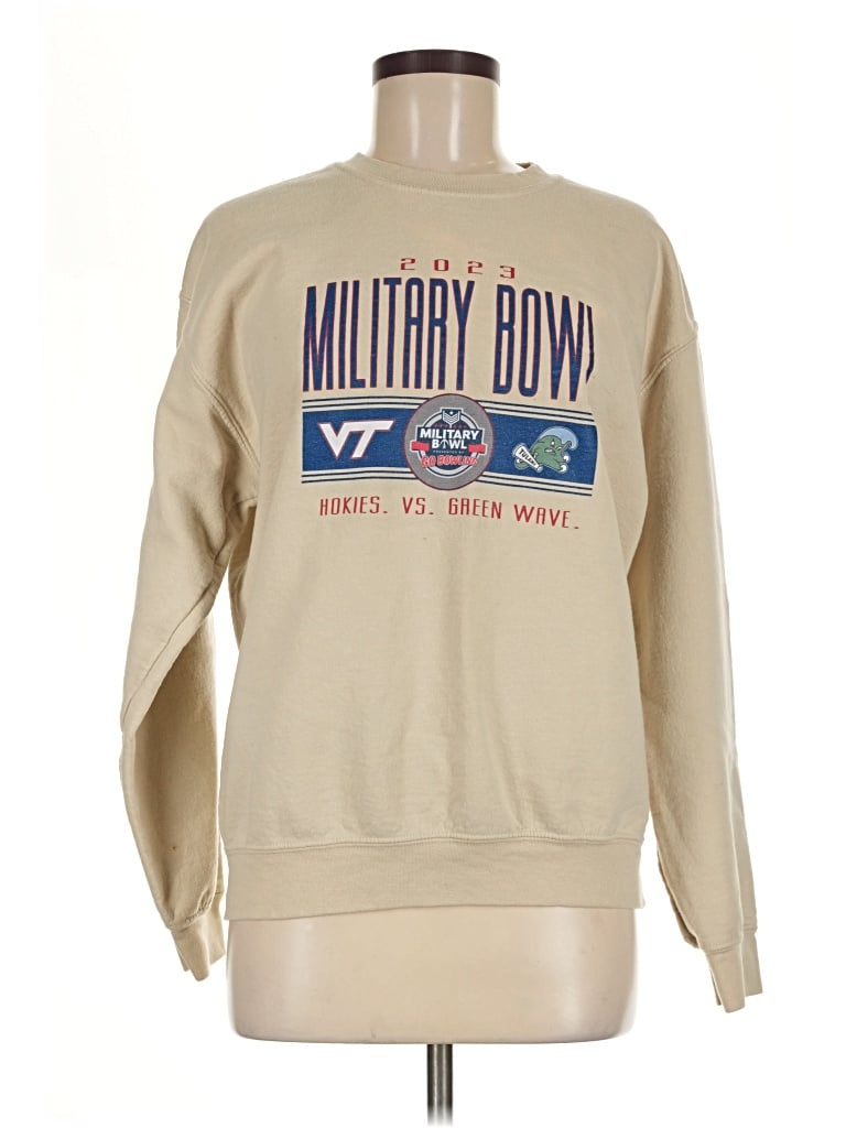Pre-owned Gildan Sweatshirt In Tan