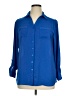 Christopher & Banks 100% Polyester Blue Long Sleeve Polo Size XL (petite) - photo 1