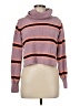 Wild Fable 100% Polyester Stripes Purple Turtleneck Sweater Size M - photo 1