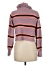 Wild Fable 100% Polyester Stripes Purple Turtleneck Sweater Size M - photo 2
