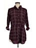 metaphor 100% Polyester Plaid Burgundy 3/4 Sleeve Blouse Size M - photo 1