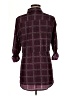 metaphor 100% Polyester Plaid Burgundy 3/4 Sleeve Blouse Size M - photo 2