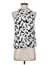 A.L.C. 100% Silk Floral White T-Shirt Size 4 - photo 1