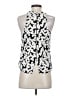 A.L.C. 100% Silk Floral White T-Shirt Size 4 - photo 2
