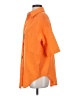 Unbranded 100% Cotton Orange 3/4 Sleeve Button-Down Shirt Size S - photo 5