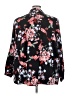 Lane Bryant 100% Polyester Floral Black Long Sleeve Blouse Size 26 - 28 Plus - photo 2
