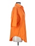 Unbranded 100% Cotton Orange 3/4 Sleeve Button-Down Shirt Size S - photo 4