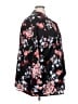 Lane Bryant 100% Polyester Floral Black Long Sleeve Blouse Size 26 - 28 Plus - photo 4