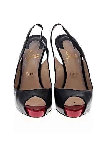 Christian Louboutin Leather Slingback Pumps 120mm (view 2)