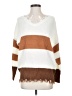 Moon & Madison 100% Acrylic Color Block Brown Pullover Sweater Size S - photo 1