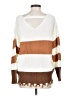 Moon & Madison 100% Acrylic Color Block Brown Pullover Sweater Size S - photo 2