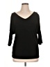 INC International Concepts Black 3/4 Sleeve Top Size XL - photo 1