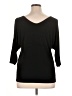 INC International Concepts Black 3/4 Sleeve Top Size XL - photo 2
