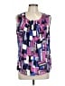 Kasper 100% Polyester Purple Sleeveless Blouse Size L - photo 1