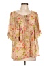 Black Rainn 100% Polyester Tan 3/4 Sleeve Blouse Size L (petite) - photo 1
