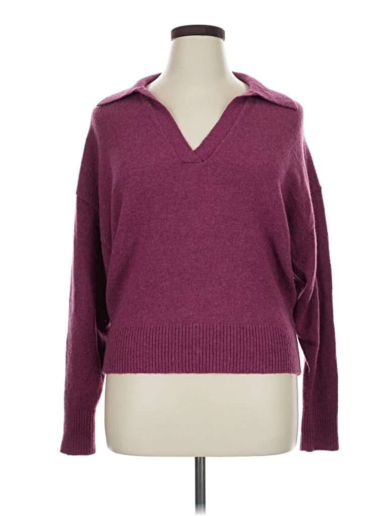 Pre-owned Jcrew Pullover Sweater In Burgundy