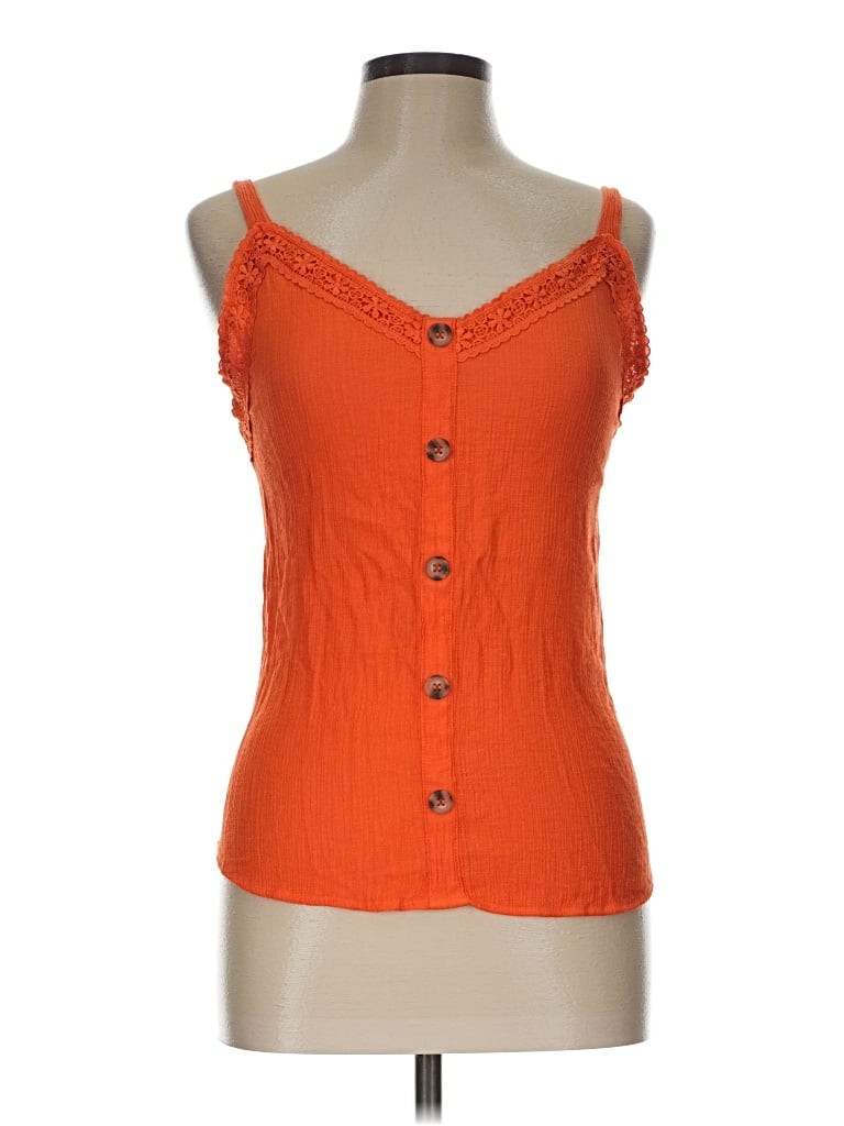 Pre-owned E&m Collection Sleeveless Blouse In Orange