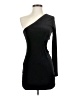 Crescent Solid Black Cocktail Dress Size S - photo 1
