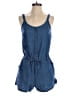 Just Be... Solid Blue Romper Size S - photo 1
