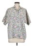 Row One Floral Ivory Short Sleeve Blouse Size M - photo 1