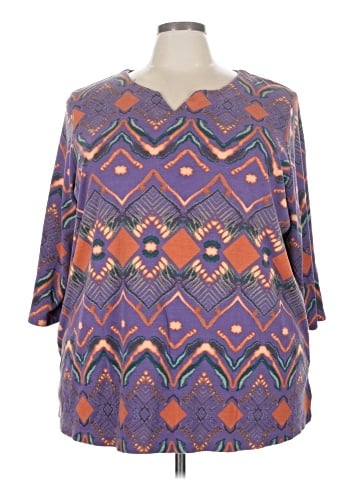 Roaman's 3/4 Sleeve T-Shirt (view 1)