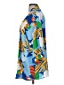 Eclair 100% Polyester Tropical Blue 3/4 Sleeve Blouse Size M - photo 5