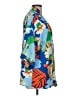 Eclair 100% Polyester Tropical Blue 3/4 Sleeve Blouse Size M - photo 4