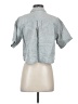 Athleta 100% Linen Blue Short Sleeve Button-Down Shirt Size XS - photo 2