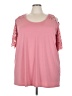 Roaman's Pink Short Sleeve Top Size 22 (1X) - photo 1