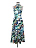Tahari Graphic Blue Cocktail Dress Size 2 - photo 1