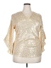 Unbranded 100% Polyester Gold 3/4 Sleeve Blouse Size 2X - photo 1
