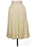 Viola Solid Tan Ivory Wool Skirt Size M - photo 2