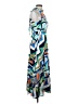 Tahari Graphic Blue Cocktail Dress Size 2 - photo 4