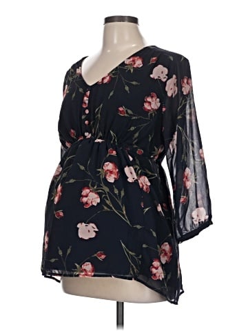 Isabel Maternity 3/4 Sleeve Blouse (view 1)