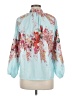 Unbranded 100% Polyester Floral Teal 3/4 Sleeve Blouse Size M - photo 2