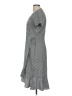 Neiman Marcus Checkered-gingham Gray Ivory Casual Dress Size 10 - photo 5
