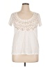 Club Monaco White Ivory Short Sleeve Top Size XL (estimated) - photo 1