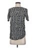 H&M 100% Viscose Silver Short Sleeve Blouse Size 2 - photo 1