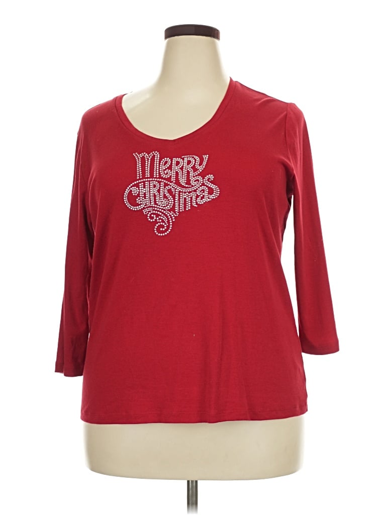 Pre-owned St. John's Bay Cardigan Sweater In Red