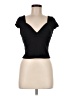 Trendy Queen Black Short Sleeve Top Size M - photo 1