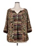 Figueroa & Flower Brown 3/4 Sleeve Blouse Size 2X - photo 1