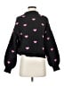 Shein 100% Polyester Hearts Black Pullover Sweater Size S - photo 1