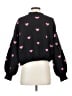Shein 100% Polyester Hearts Black Pullover Sweater Size S - photo 2