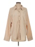 Wishlist Apparel Tan Long Sleeve Button-Down Shirt Size S - photo 1