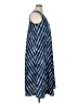 Lands' End 100% Polyester Chevron-herringbone Blue Casual Dress Size 14 - photo 4