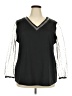 Unbranded 100% Polyester Black 3/4 Sleeve Blouse Size 2X - photo 1