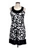En Focus Studio 100% Polyester Graphic Black Casual Dress Size 12 - photo 1