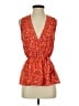 Sienna Sky 100% Polyester Orange Sleeveless Blouse Size S - photo 1