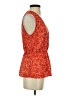 Sienna Sky 100% Polyester Orange Sleeveless Blouse Size S - photo 4